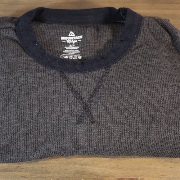 Mens Small Grey Long Sleeve Tee shirt Mountain Ridge Size S - Picture 1 of 5